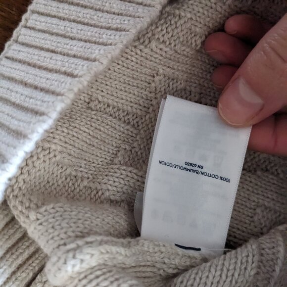 100% cotton Lands' End Pine Tree Sweater Crewneck - Picture 3 of 6